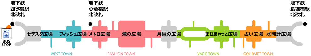 心斎橋長堀バス駐車場 行き方 注意点 お役立ち情報 大阪発着高速バス 夜行バス アップオン